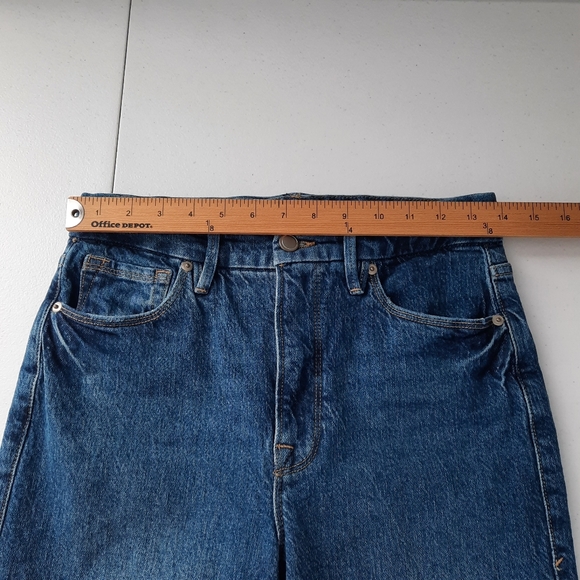 Good American Good Classic Raw Hem High Waist Slim Jeans size 6 - Picture 8 of 14
